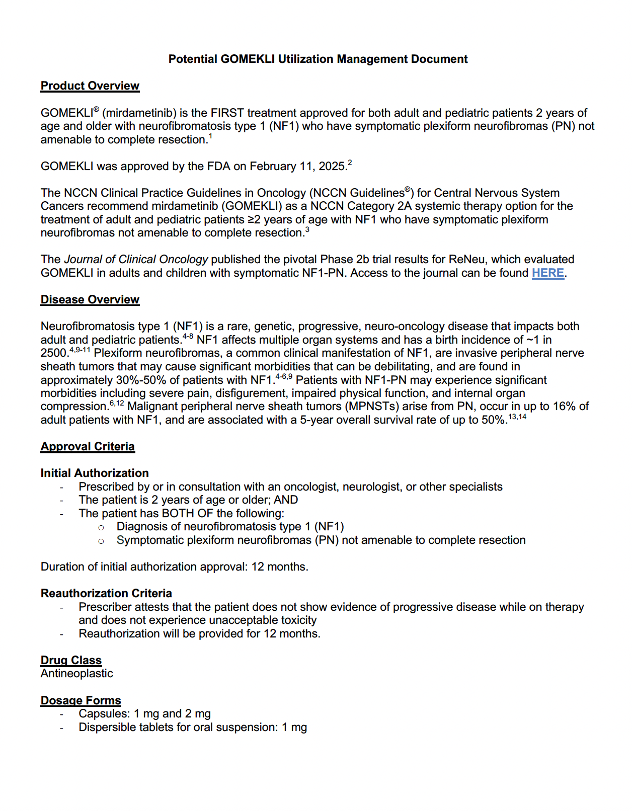 Potential GOMEKLI Utilization Management Document